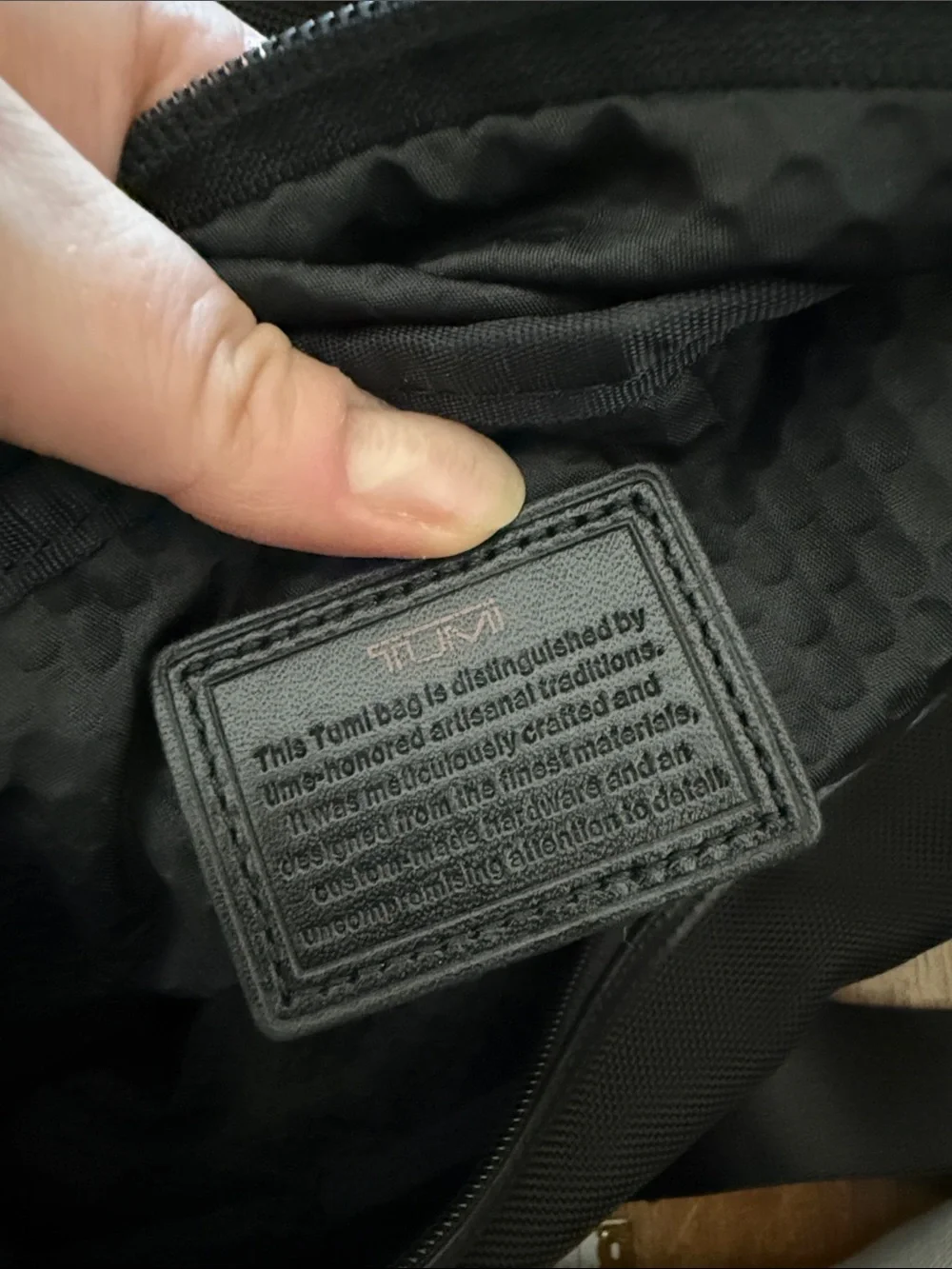 Tumi black Messenger Bag /tote